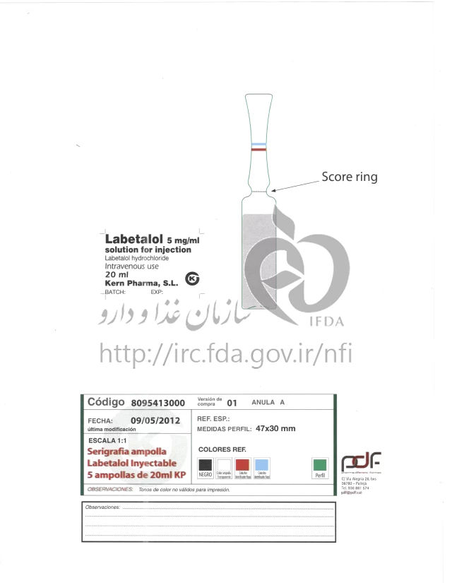 Labetalol Pharmakern 5 mg/ml